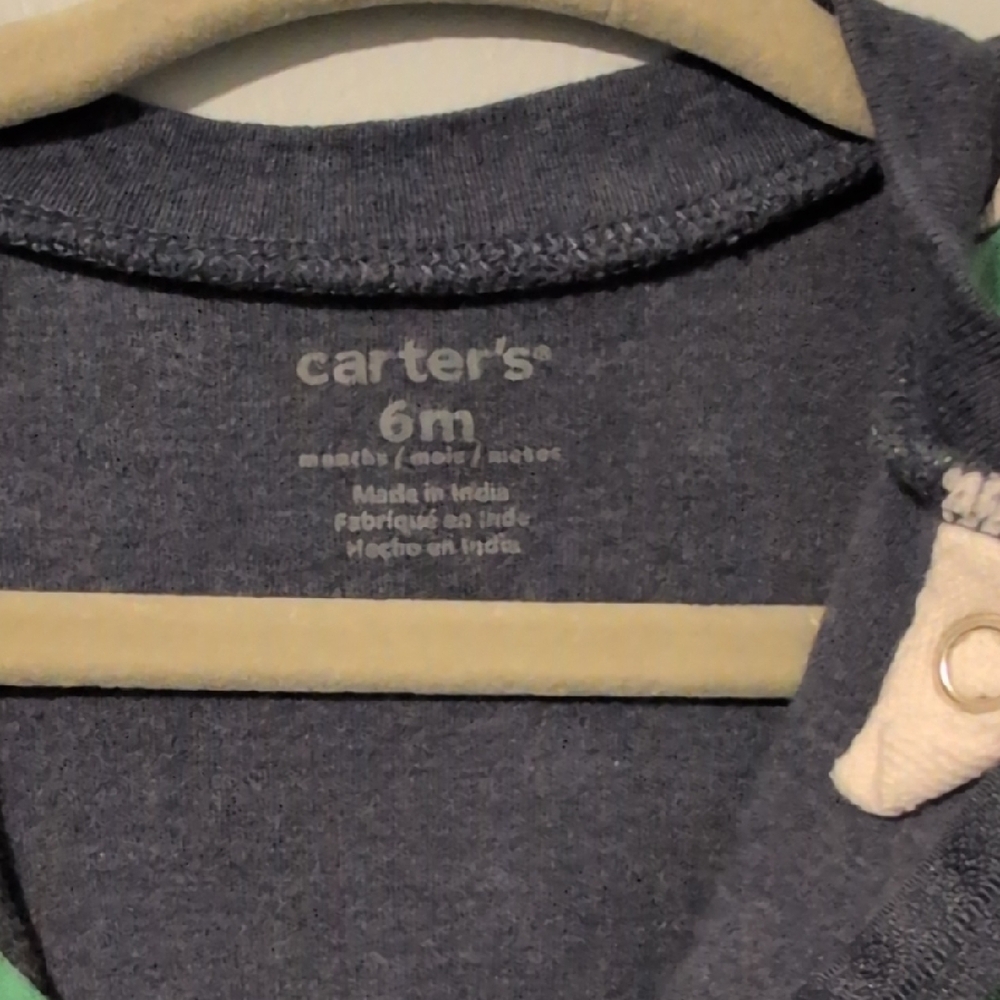 Carter's Blue Alligator Print Kids Footie - Picture 2 of 3